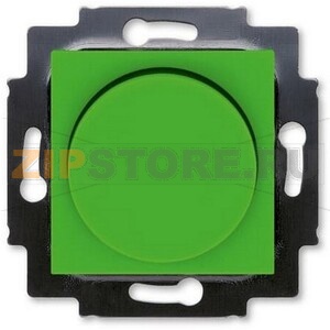 Диммер поворотно-нажимной 60-600 Вт, зелёный/дымчатый чёрный ABB 2CHH942247A6067 