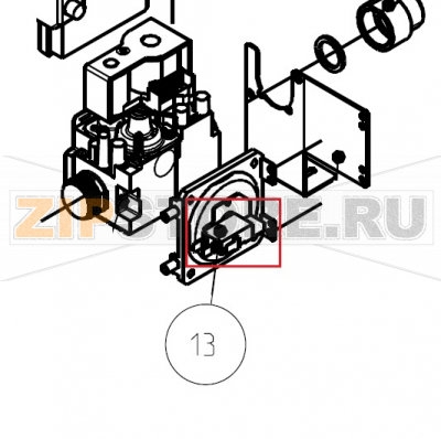Pressostato Aria C6065A/F Honeywell Imesa ES 10                                       Pressostato Aria C6065A/F Honeywell Imesa ES 10Запчасть на сборочном чертеже под номером: 13Название запчасти на итальянском языке: Pressostato Aria C6065A/F Honeywell Imesa ES 10