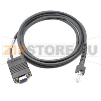 Кабель Cable: RS232 (5V signals), Magellan Aux Port, black, 10 pin modular, 3m (9.8?), straight, external power with option for host scanner power