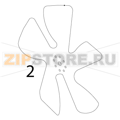 Fan Hoshizaki IM-65NE-25 Fan Hoshizaki IM-65NE-25Запчасть на деталировке под номером: 2