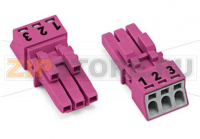 Разъем; 3-пол.; Код. B; 1,50 mm; розовые Wago 890-283/082-000