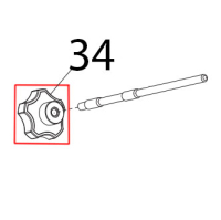 Manopola tir. par. M8, 5 lobi grigia Sirman Palladio 350 Automec