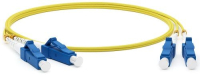 Hyperline FC-D2-9-LC/UR-LC/UR-H-3M-LSZH-YL (FC-9-LC-LC-UPC-3M) Патч-корд волоконно-оптический (шнур) SM 9/125 (OS2), LC/UPC-LC/UPC, duplex, LSZH, 3 м