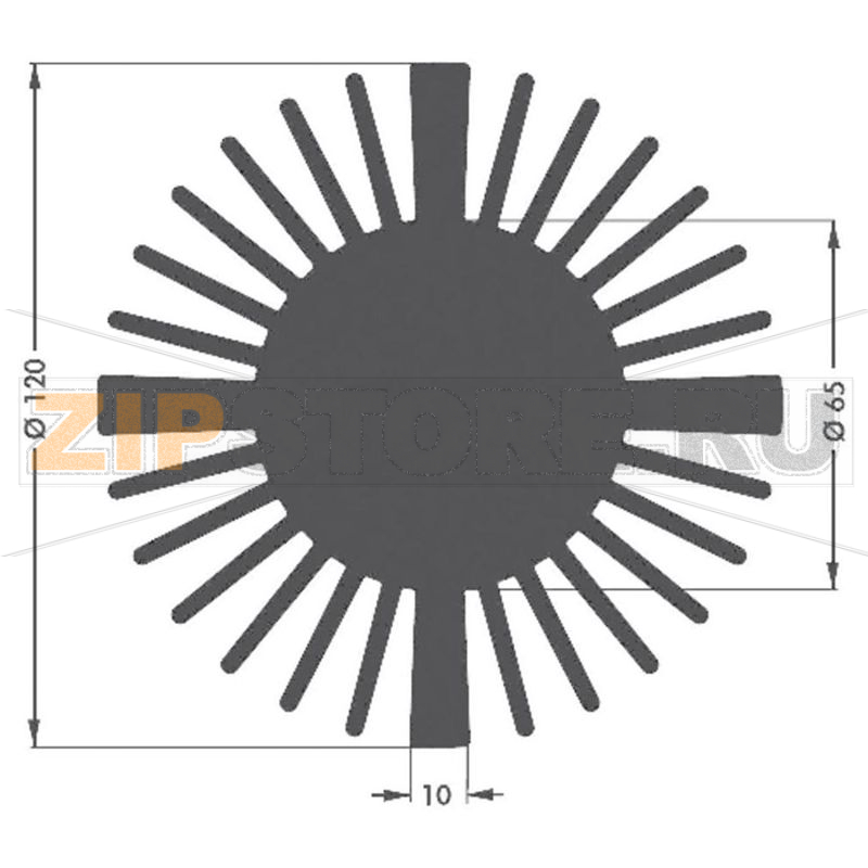 Радиатор для светодиодов, алюминиевый, 2.25 К/Вт, 120x15 мм Fischer Elektronik SK 599 15 SA 