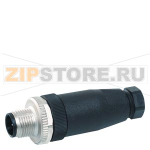 M12 КОННЕКТОР STRAIGHT ВИНТОВЫЕ КЛЕММЫ, MAX. 0.75 SQMM 5-ПОЛ. A-CODED MAX. 4A Siemens 3RK1902-4BA00-5AA0 