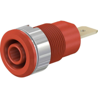Розетка лабораторная, красная, 1 шт Stäubli SLB4-F6,3