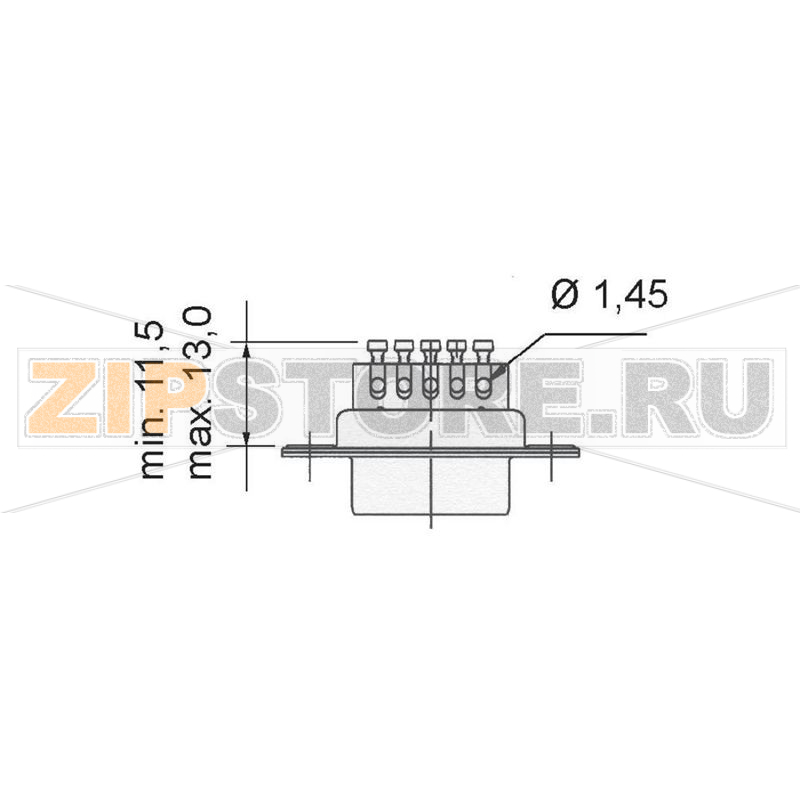 Разъем D-SUB с винтовыми зажимами, 9 контактов Amphenol 77D E09S ST 