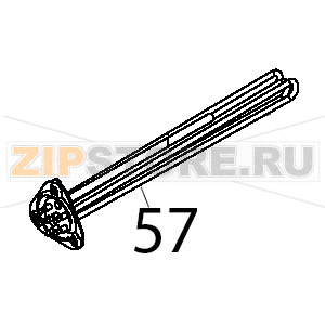 Resistenza 4500 Вт flangia triangolare Teikos TS601 Resistenza 4500 Вт flangia triangolare Teikos TS601Запчасть на деталировке под номером: 57