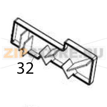 Waste water box cover Hurakan HKN-ME709 Waste water box cover Hurakan HKN-ME709Запчасть на деталировке под номером: 32