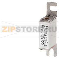 ПЛАВКАЯ ВСТАВКА SITOR DIN 43653, SZ.00  315A, AC 690V ФИКС.РАЗМЕР 80MM Siemens 3NE8731-1