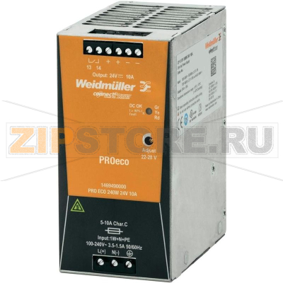 Блок питания на DIN-рейку 24 В, 10 А, 240 Вт Weidmüller PRO ECO 