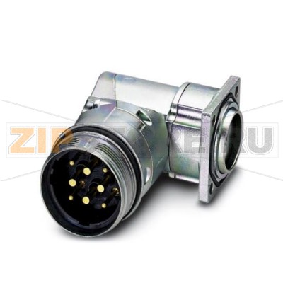 Аппаратн. соединитель Phoenix Contact SM-5EPWN8AAD00S передняя стенка, угловой, поворотный, Крепление SPEEDCON, M40, Полюсов: 2+3+PE, Тип контактов: штыревое, Обжим, Аксиальное уплотнительное кольцо, 4xØ4,4, экранирован.: есть, Размер фланца: 40 мм x 40 мм.Минимальный заказ: 6 шт.Упаковка: 6 шт.