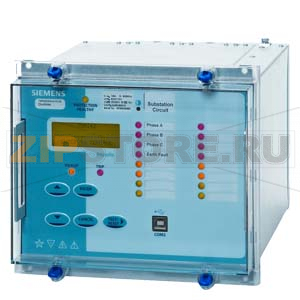 дифференциальная защита трансформатора (Duobias-M) корпус E8, 6 ТТ, 2 ТТ EF/REF, 1 ТН 9 ДВх/6 ДВых, 16 СИД измерительные входы: 1/5 А, 40–160 В,  50/60 Гц вспомогательное напряжение 24–250 В DC/100–230 В AC порог ДВх: 19 В DC USB-интерфейс спереди, интерф 