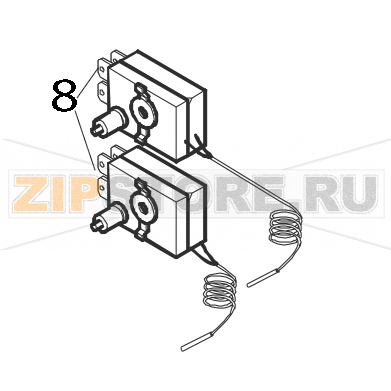Termostato 3 contatti 90/110°C TYPE LS1 Elettrobar Niagara 2150 Termostato 3 contatti 90/110°C TYPE LS1 Elettrobar Niagara 2150Запчасть на деталировке под номером: 8