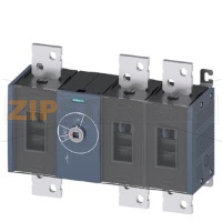 ВЫКЛЮЧАТЕЛЬ-РАЗЪЕДИНИТЕЛЬ 1000A, ТР.5, 3-ПОЛ ФРОНТ.УПР. ПО ЦЕНТРУ БАЗ.БЛОК БЕЗ РУЧКИ ПЛОСКИЕ КЛЕММЫ Siemens 3KD5030-0RE20-0