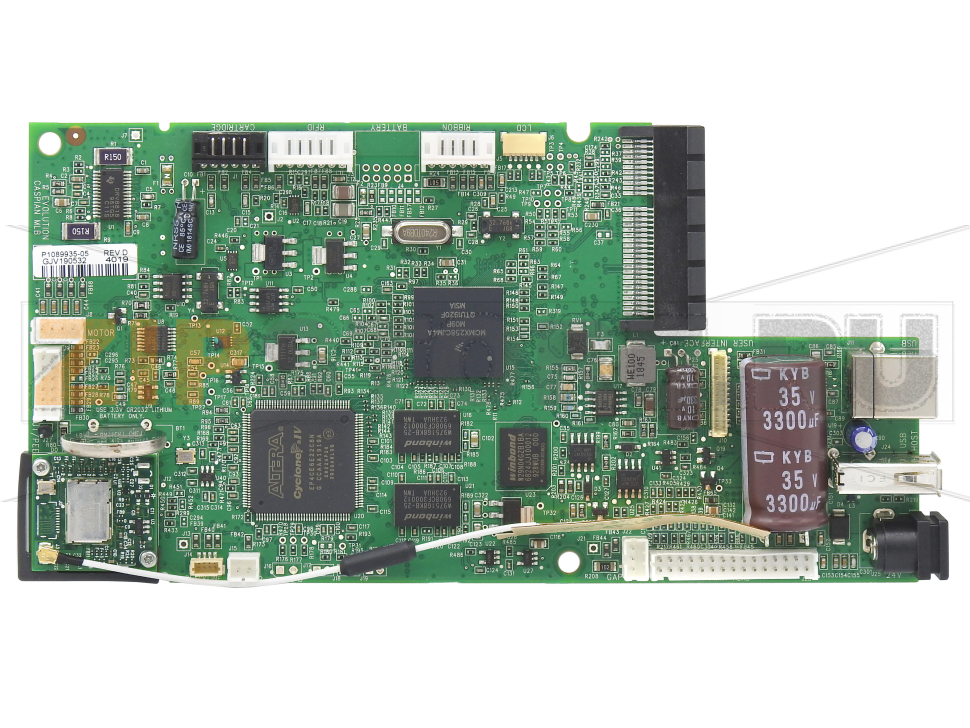 Главная плата логики (USB, USB-host, Bluetoth, WiFi 802.11ac, слот расширения) Zebra ZD410 Материнская плата (системная плата, главная плата логики) USB, USB-host, Bluetoth, WiFi 802.11ac, слот расширения Zebra ZD 410Запчасть на сборочном чертеже под номером: 11Название запчасти Zebra на английском языке: Main Logic Board, USB, USB Host, Bluetooth, WiFi 802.11ac, Modular Connectivity Slot