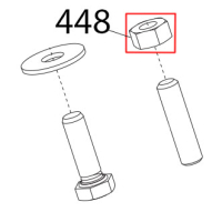 Dado es. DIN934, M5 Sirman Mirra 250 C
