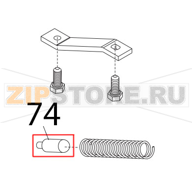 Perno molla movimento Sirman Mirra 250 C Perno molla movimento Sirman Mirra 250 CЗапчасть на деталировке под номером: 74