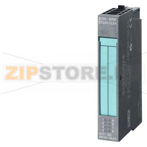 SIMATIC DP, 1 ЭЛЕКТРОННЫЙ МОДУЛЬ ДИСКРЕТНОГО ВВОДА ДЛЯ ET 200S, 8 DO SINK, =24В/0,5A, 15 MM ШИРИНОЙ, 1 ШТУКА В УПАКОВКЕ Siemens 6ES7132-4BF50-0AA0 