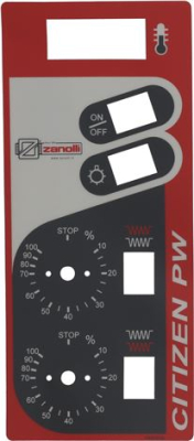 PLATE MECHANICAL GREY-RED 315x135 mm 