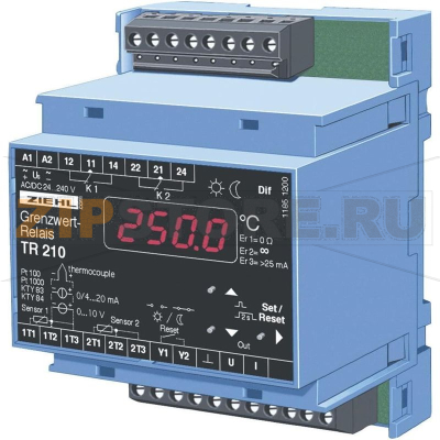 Регулятор температуры, KTY, от -270 до 1820°C, 5 А, 58x70x90 мм Ziehl TR 210 