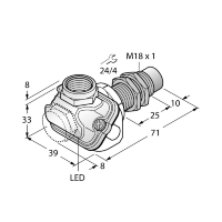 Датчик индуктивный Turck NI10-EM18WDTC-Y1X