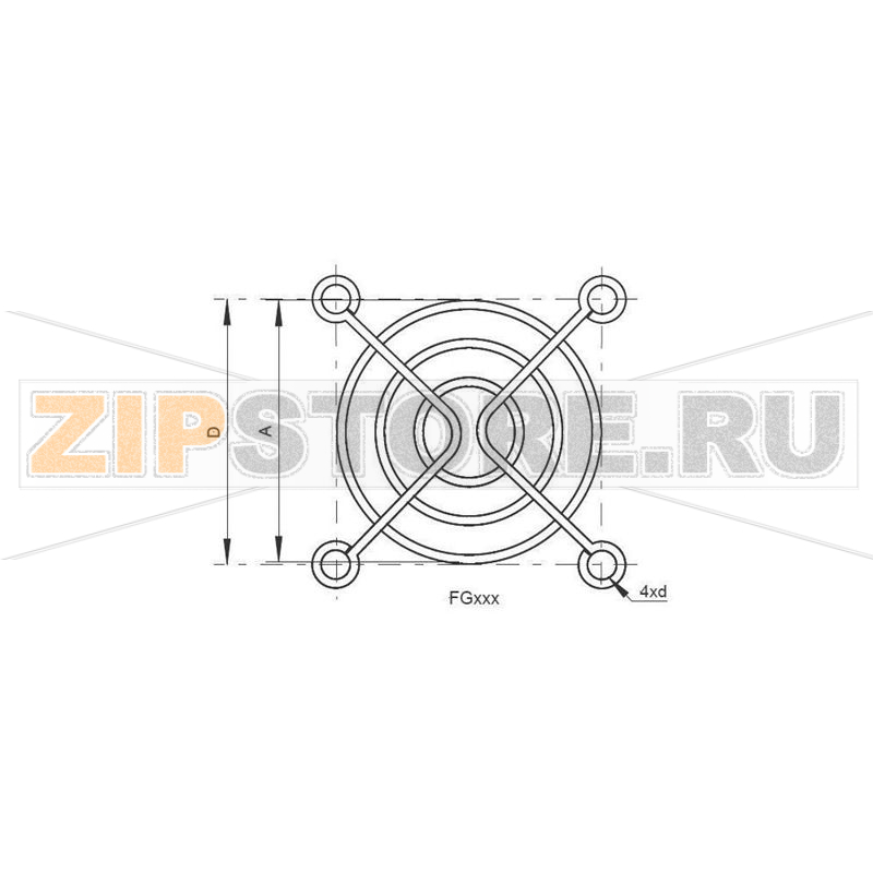 Решетка для вентилятора 60x60 мм, стальная, хромированная SEPA FG60 
