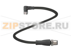 Кабель датчика-исполнительного устройства Connection cable V31-WM-BK1M-PUR-U-V1-G Pepperl+Fuchs Описание оборудованияConnection cable, M8 to M12, PUR cable, 4-pin