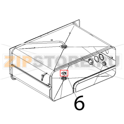 Tappo per tubo DI scarico inox C.T. Unox XVC 104 Tappo per tubo DI scarico inox C.T. Unox XVC 104Запчасть на деталировке под номером: 6