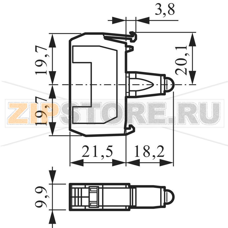 Элемент светодиодный, красный, 130 В, 1 шт Baco 33EARM 