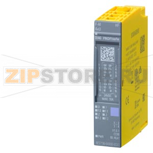 SIMATIC DP, электронный модуль F-AI 4xU 0..10V HF с продвинутыми функциями для ET 200SP, 4 отказобезопасных аналоговых потенциальных входа, для построения контуров отказобезопасных систем вплоть до PL E (ISO 13849) или SIL 3 (IEC 61508) Siemens 6ES7136-6A 