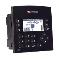 Контроллер 2.4", 24 В/DC, 8DI, 2AI/DI, 2PT100/TC/DI, 8RO, 2AO Unitronics V130-33-RA22