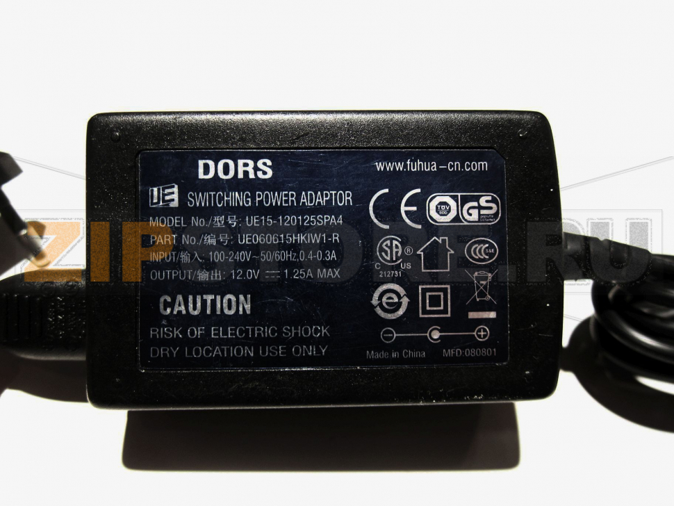 Адаптер питания (12V, 1250mA) DORS 1101 Блок питания для детектора банкнот DORS 1101