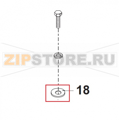 Washer 18x6.4x1.6mm Bear Varimixer AR40 VL-1S                                                            Washer 18x6.4x1.6mm Bear Varimixer AR40 VL-1SЗапчасть на сборочном чертеже под номером: 18Название запчасти на датском&nbsp;языке: Washer 18x6.4x1.6mm Bear Varimixer AR40 VL-1S