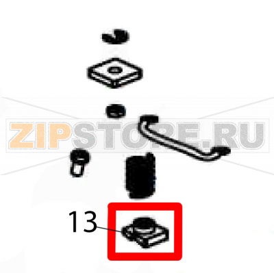 TPH Spring holder Godex G530 TPH Spring holder Godex G530Запчасть на деталировке под номером: 13Название запчасти Godex на английском языке: TPH Spring holder G530.