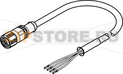 Кабель электродвигателя 15 м Festo NEBM-M12G4-RS-15-N-LE4 