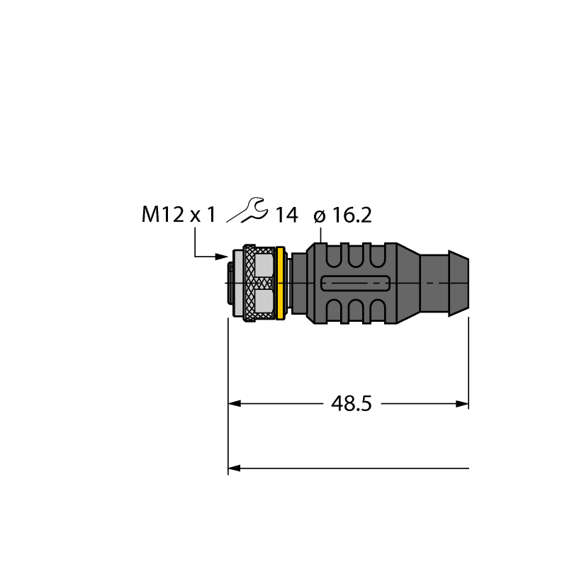 Кабель PUR Turck RKC5T-P7X2-0.6-RSC5T/TXL 