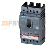 Автоматический выключатель 3VA6 UL frame 250 breaking capacity class L 150kA @ 480V 3-pole, line protection ETU350, LSI, In=250A overload protection ir=100A ...250A short circuit protection Isd=1,5... 10 x Ir, iI=10 x In w/o connection Siemens 3VA6225-8HN