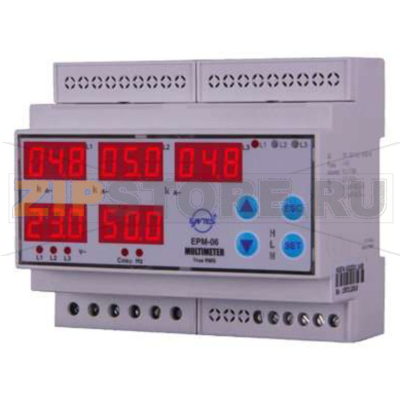 Мультиметр программируемый 1250 Ватт, 3 фазы Entes EPM-06C-DIN 