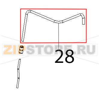 Tubo esterno umidita&#039; Unox XV 203G Tubo esterno umidita' Unox XV 203GЗапчасть на деталировке под номером: 28