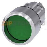АКТУАТОР КНОПКИ, 22MM, КРУГЛ., ГЛЯНЦЕВЫЙ МЕТАЛЛ, КНОПКА ЗЕЛЁНАЯ С ВЫСТУПАЮЩИМ ФРОНТАЛЬНЫМ КОЛЬЦОМ, БЕЗ ФИКСАЦИИ, С ГРАВИРОВКОЙ ЛАЗЕРОМ, КАСТОМИЗИРОВАННАЯ МАРКИРОВКА ИЛИ ГРАФИЧЕСКИЕ СИМВОЛЫ В СООТВЕТСТВИИ С ВЫБОРОМ В КОНФИГУРАТОРЕ SIRIUS ACT (CIN) Siemens