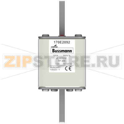 Предохранитель, 125 A, AC 500 В, 55x55x140 мм, aR, IEC Eaton FUSE 125A 500V TP 405 AR 