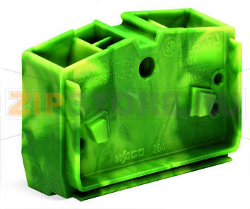 4-проводные центральные клеммы; без кнопок; 2,5 мм; CAGE CLAMP®; 2,50 mm; зеленые-желто Wago 264-357 