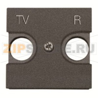 Накладка для TV-R розетки, двухмодульная, антрацитовая ABB 2CLA225080N1801