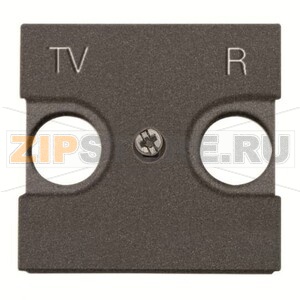 Накладка для TV-R розетки, двухмодульная, антрацитовая ABB 2CLA225080N1801 