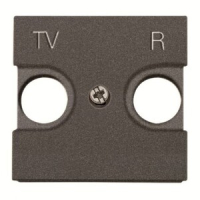 Накладка для TV-R розетки, двухмодульная, антрацитовая ABB 2CLA225080N1801