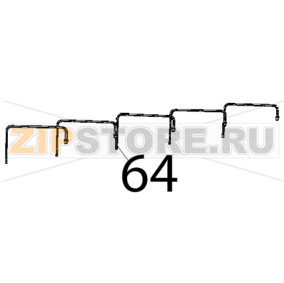 Tubo est. umidita&#039; and RC1165A0 Unox XBC 1005E Tubo est. umidita' and RC1165A0 Unox XBC 1005EЗапчасть на деталировке под номером: 64