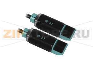 Датчик сквозного луча Thru-beam sensor GD18-S/GV18-S/25/102/115 Pepperl+Fuchs Описание оборудованияThru-beam sensor, M18 threaded housing design, plastic housing, side optical face, 12&nbspm detection range, red light, light on, DC version, NPN output, fixed cable