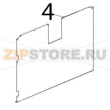 Schiena inox Unox XVC 515G Schiena inox Unox XVC 515GЗапчасть на деталировке под номером: 4