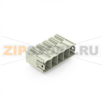 Вилка THT; 1.2 x 1.2 mm solder pin; угловые; 100% защита от неправильного подсоединения; Посеребренные контакты; Шаг контактов 10,16 мм; 5-пол.; светло-серые Wago 832-3625